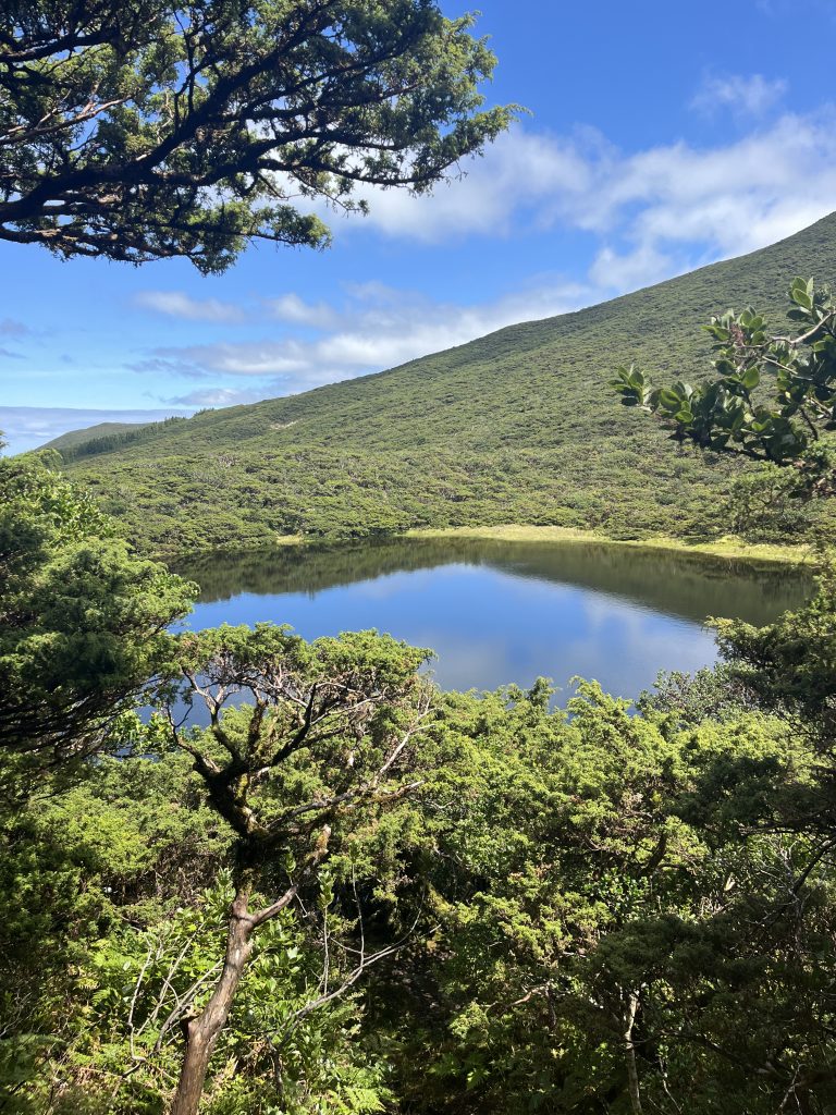 Het meer van de Serreta-Lagoinha Trail op Terceira 